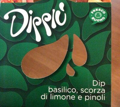 Dip basilico, scorza di limone e pinoli