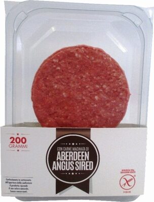 Hamburge di bovino adulto aberdeen angus front packaging