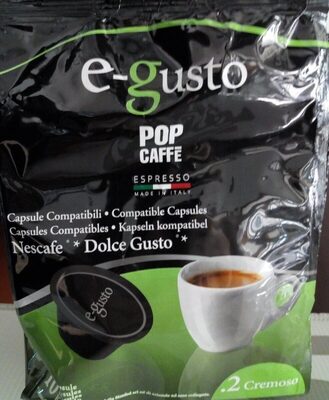 E-gusto Pop caffè front packaging