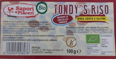 Tondy's riso front packaging