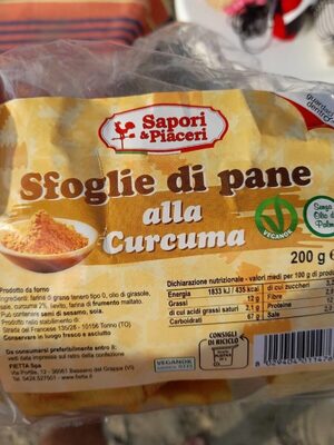Sfoglie di pane alla Curcuma front packaging