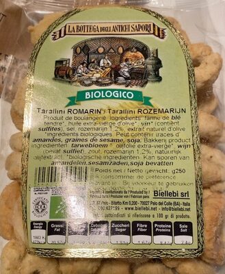 Tarallini Romarin front packaging