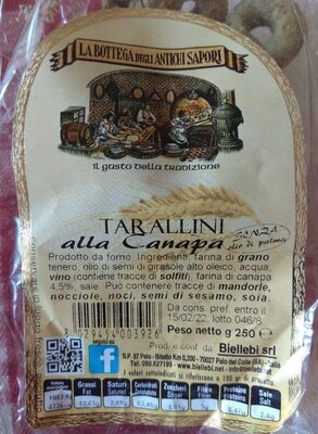Tatallini alla canapa front packaging