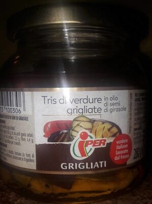 Tris di verdure grigliate in olio di semi di girasole