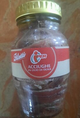 Acciughe in olio di oliva front packaging