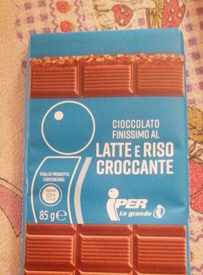 Cioccolato al latte e riso croccante