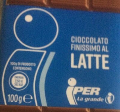 Cioccolato al latte iper