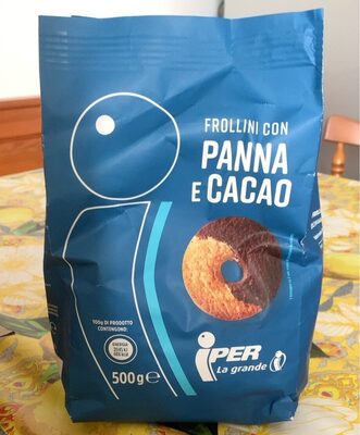 Frollini con panna e cacao front packaging