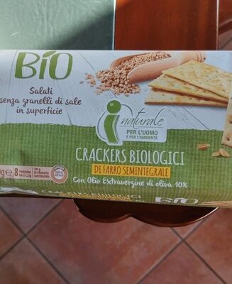 Crackers biologici i naturale front packaging