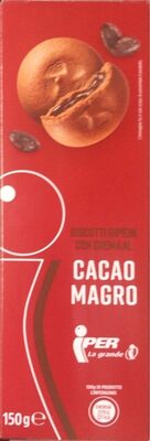 Biscotti ripieni con crema al cacao magro