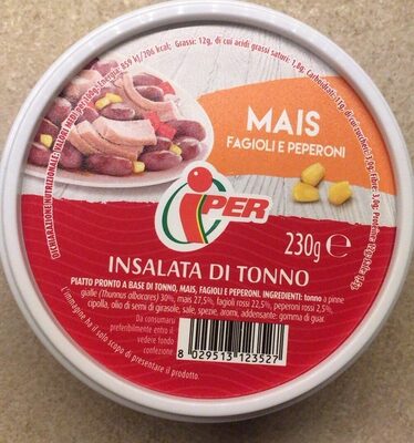 Insalata di tonno mais fagioli e peperoni front packaging