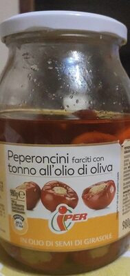 Peperoncini farciti con tonno all'olio di oliva