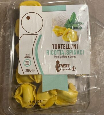 Tortelloni ricotta e spinaci front packaging