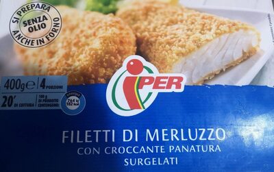 Filetti di merluzzo front packaging