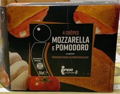 4 crepes mozzarella e pomodoro front packaging
