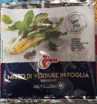 Misto di verdure in foglia surgelate