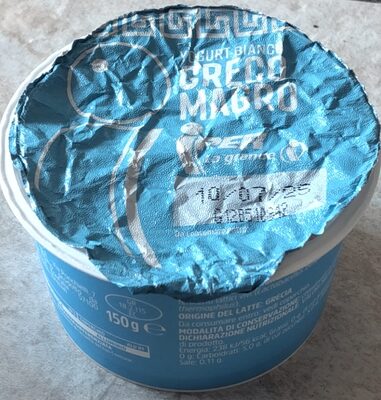 Yogurt bianco greco magro