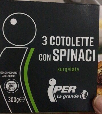 Cotolette con spinaci