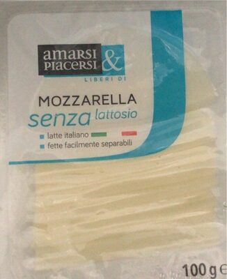 Mozzarella a fette senza lattosio front packaging