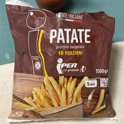 Patate prefritte surgelate front packaging