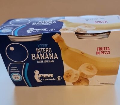 Yogurt intero banana front packaging