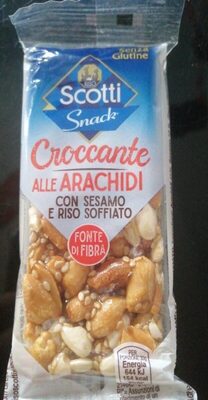 Croccante alle arachidi con sesamo e riso soffiato