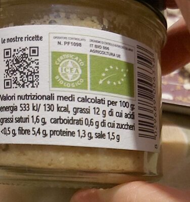 Carciofini La bruschetta nutrition facts table