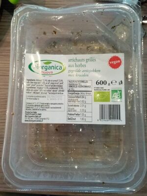 Artichauts grillés aux herbes front packaging