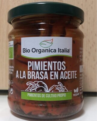 Pimientos a la brasa en aceite