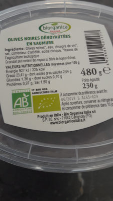 olives noires denoyautees en saumure