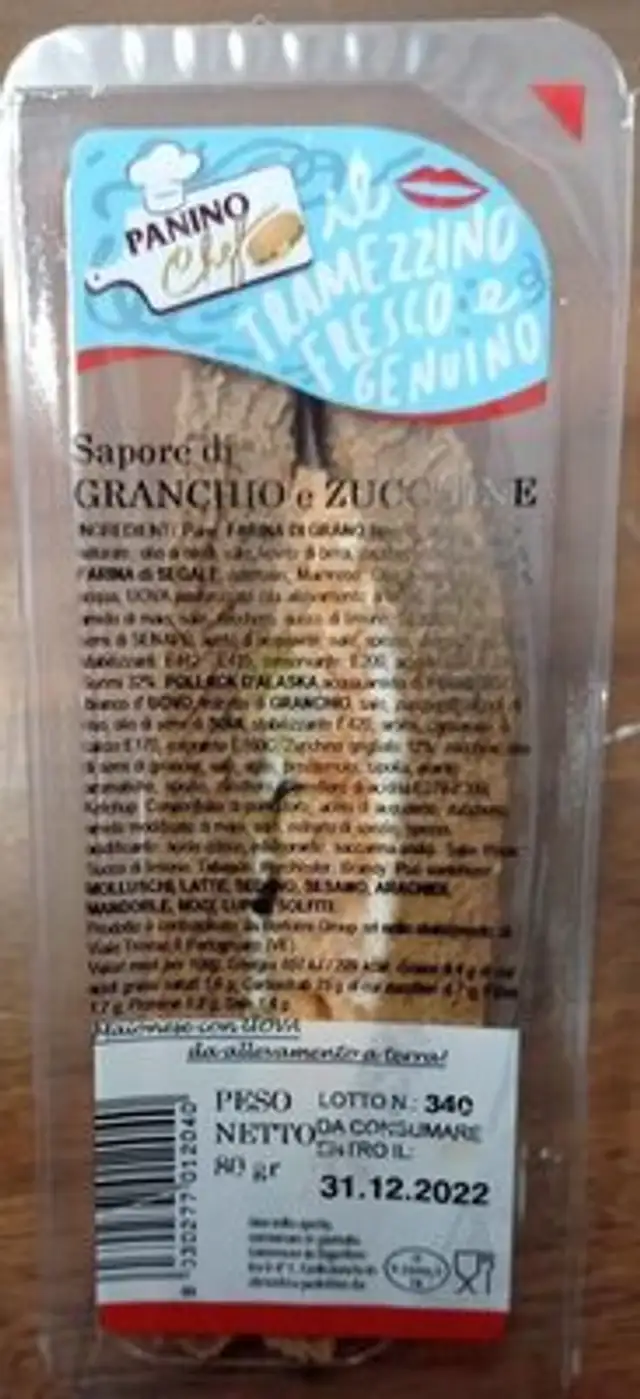 Tramezzino granchio e zucchine