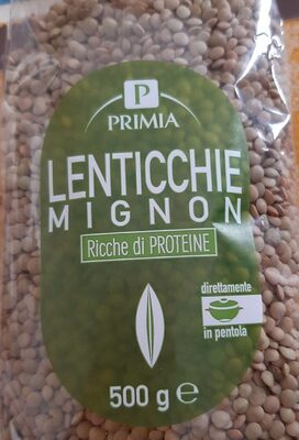 Lenticchie verdi secche front packaging