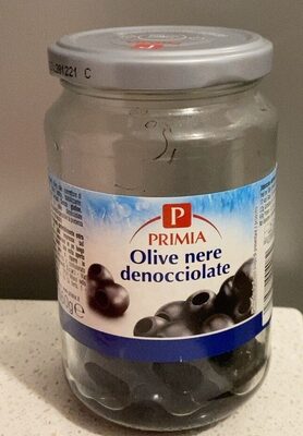 Olive nere denocciolate front packaging