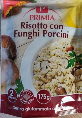 Risotto con funghi porcini front packaging