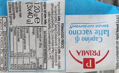 Caprino di latte vaccino Primia