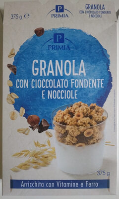 Granola con cioccolato fondente e nocciole