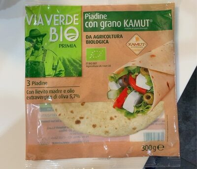 Piadine con grano KAMUT front packaging
