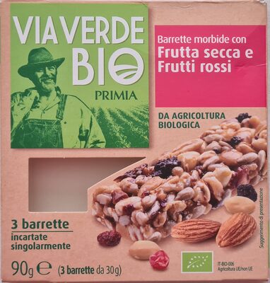 Barrette morbide con Frutta secca e Frutti rossi