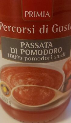 PASSATA DI POMODORO 100% pomodori sardi front packaging