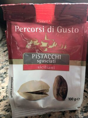 Pistacchi sgusciati siciliani front packaging