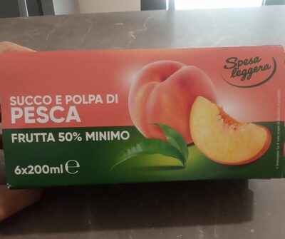 Succo e polpa di pesca front packaging