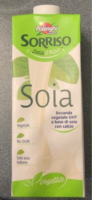 Bevanda vegetale UHT a base di soia con calcio front packaging