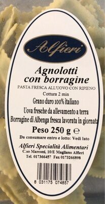 Agnolotti con borragine