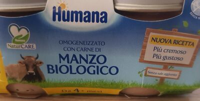 Omogeneizzato con carne di manzo biologico