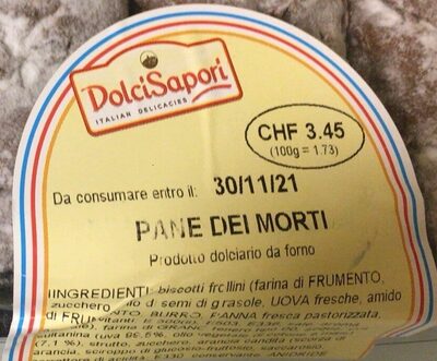 Pane dei morti front packaging