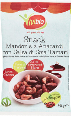 Snack mandorle e anacardi con salsa di soia tamari
