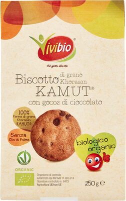 Biscotto di grano khorasan kamut con gocce di cioccolato