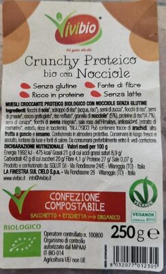 Crunchy proteico bio con nocciole