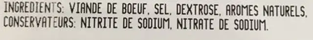 Bresaola CORTE DEL GUSTO ingredients label