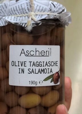 Olive taggiasche in salamoia front packaging